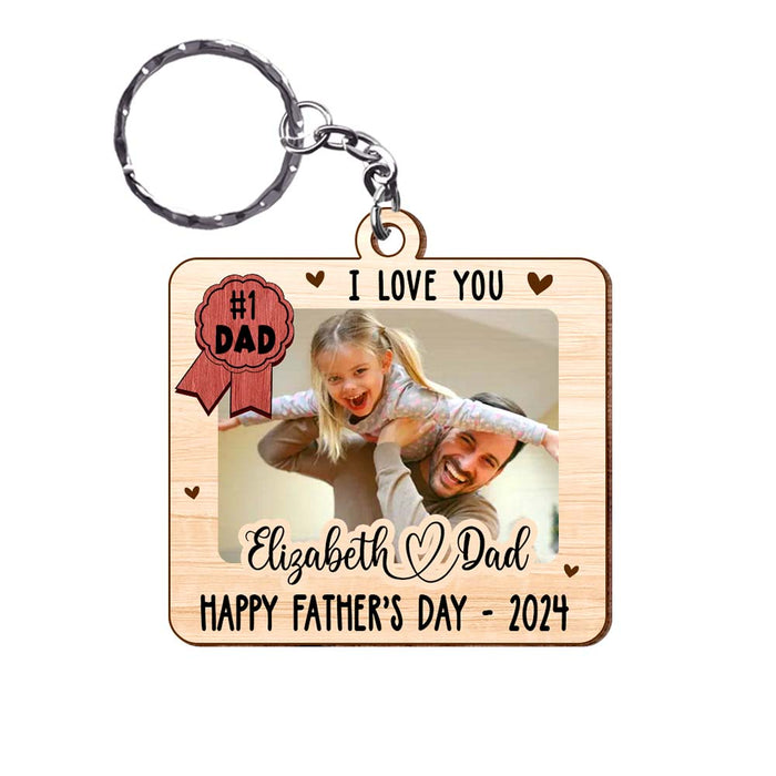 Personalized Gift For We Love You Custom Photo Wood Keychain 33505 1