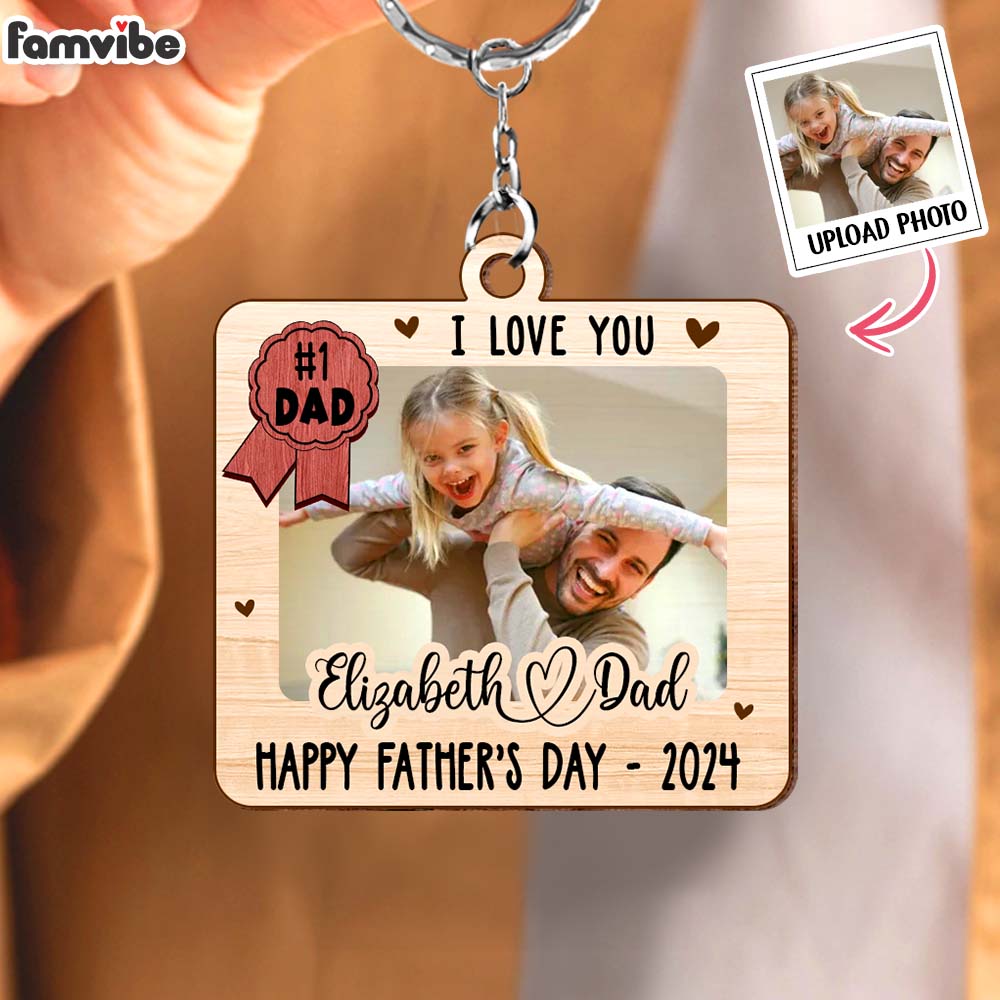 Personalized Gift For We Love You Custom Photo Wood Keychain 33505 Primary Mockup