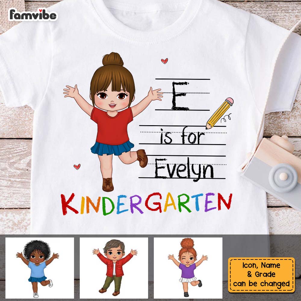 Personalized Gift For Grandson Alphabet Back To School Kid T Shirt - Kid Hoodie - Kid Sweatshirt 33509 Mockup 2