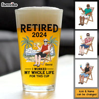 Perfect Gift For Dad Retired I Worked My Whole Life For This Cup Beer Glass 33510 thumb 1