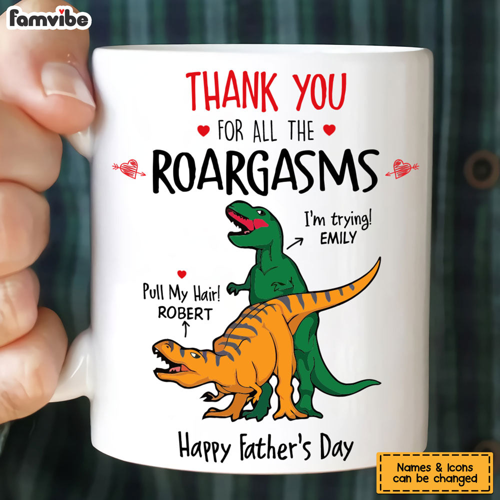 Personalized Gift for Husband Dad Roargasms Mug 33513 Mockup 2