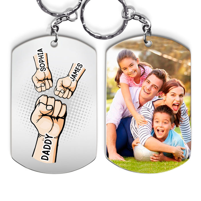 Personalized Gift For Dad Custom Photo Aluminum Keychain 33514 1
