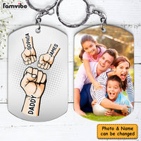 Personalized Gift For Dad Custom Photo Aluminum Keychain 33514 thumb 1