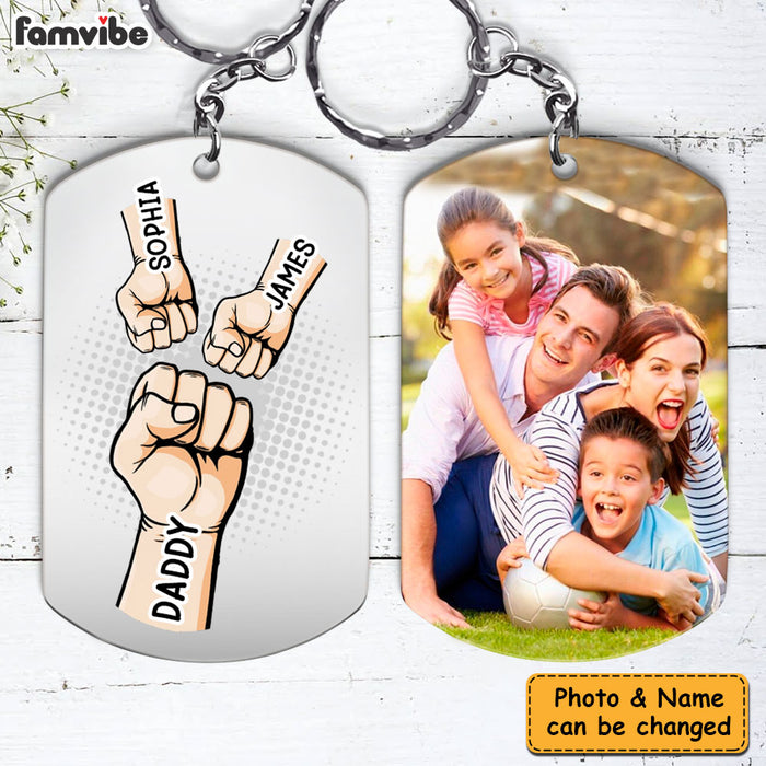 Personalized Gift For Dad Custom Photo Aluminum Keychain 33514 1