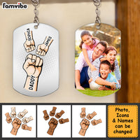 Personalized Gift For Dad Custom Photo Aluminum Keychain 33514 thumb 1