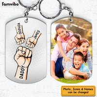 Personalized Gift For Dad Custom Photo Aluminum Keychain 33514 thumb 1