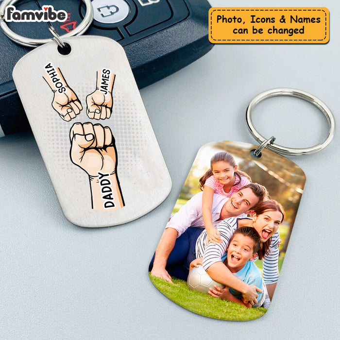 Personalized Gift For Dad Custom Photo Aluminum Keychain 33514 1
