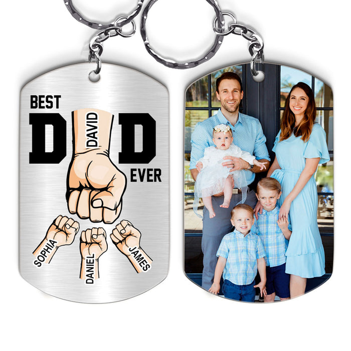 Personalized Gift For Dad Custom Photo B st Dad Ever Aluminum Keychain 33515 1