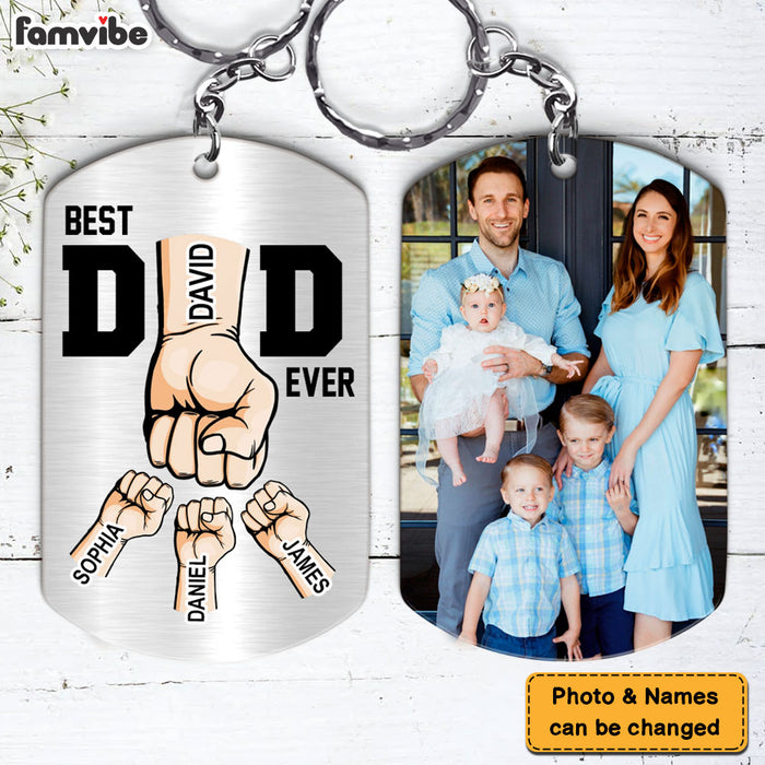Personalized Gift For Dad Custom Photo B st Dad Ever Aluminum Keychain 33515 1