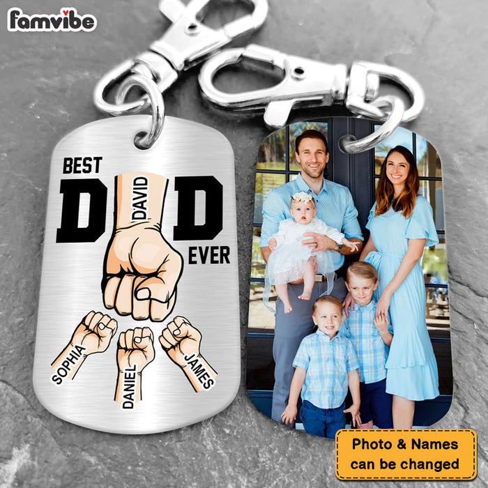 Personalized Gift For Dad Custom Photo B st Dad Ever Aluminum Keychain 33515 1