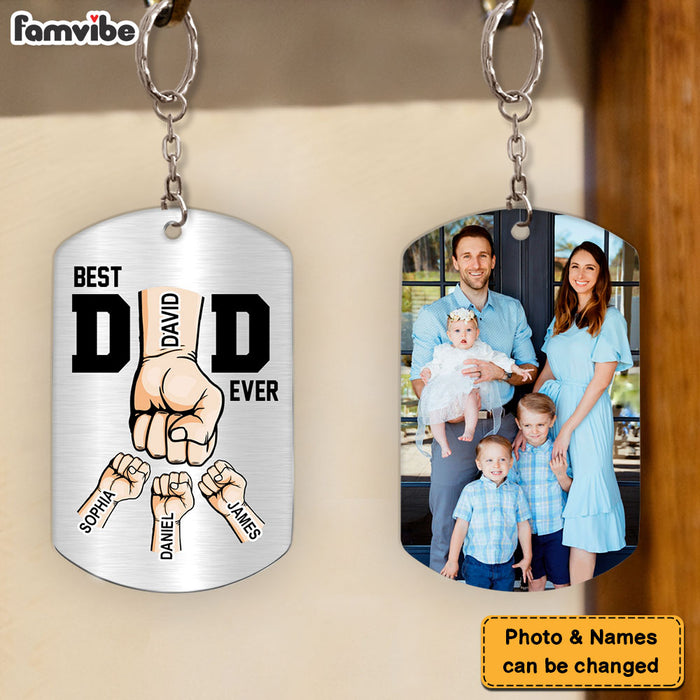 Personalized Gift For Dad Custom Photo B st Dad Ever Aluminum Keychain 33515 1
