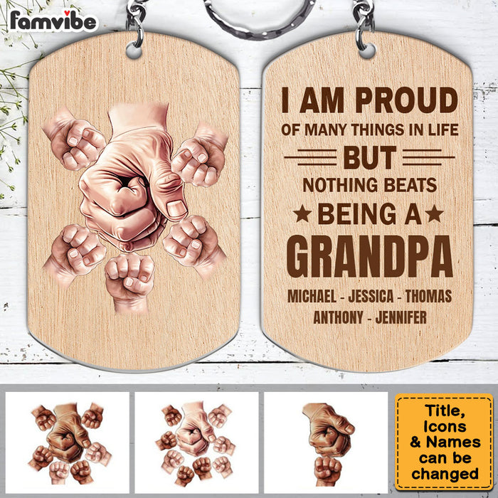 Personalized For Dad Grandpa I'm Proud Of Many Things Aluminum Keychain 33518 1