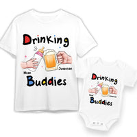 Personalized Gift For Father's Day Drinking Buddies White Onesie and T-Shirt Set 33520 thumb 1