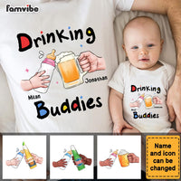 Personalized Gift For Father's Day Drinking Buddies White Onesie and T-Shirt Set 33520 thumb 1