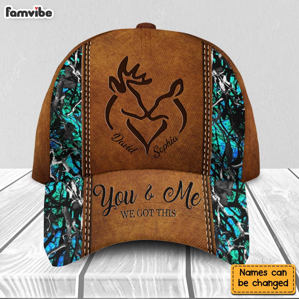 Personalized Gift For Couple Deer Hunting Pattern Cap 33522 Primary Mockup