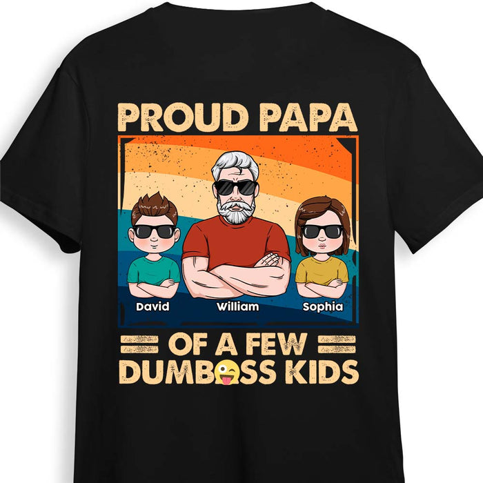 Personalized For Dad Proud Father Of A Few Kid Adult Back Printed Shirt 33524 1