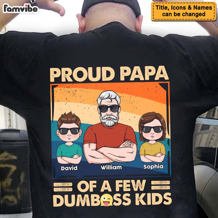 Personalized For Dad Proud Father Of A Few Kid Adult Back Printed Shirt 33524 1