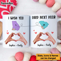 Personalized Gift For Friends I Wish You Lived Next Door Couple White Mug 33527 thumb 1