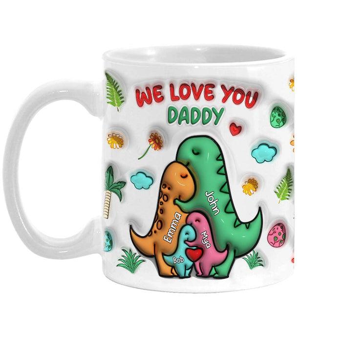 Personalized Gift For Dad We Love You Dinosaur Family Mug 33533 1