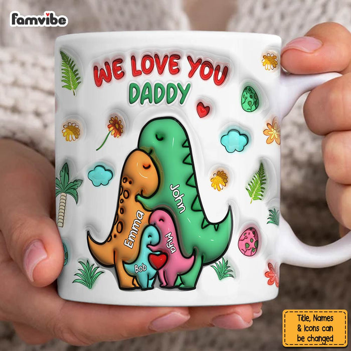 Personalized Gift For Dad We Love You Dinosaur Family Mug 33533 1
