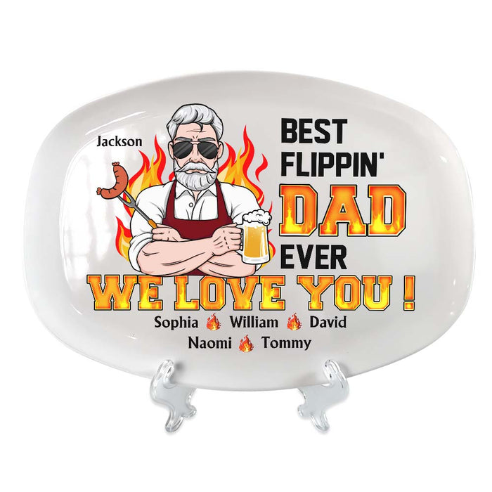 Personalized Flippin' Dad Ever Plate 33534 1