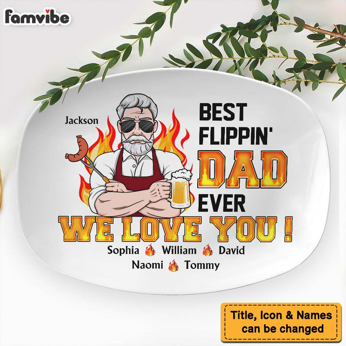 Personalized Flippin' Dad Ever Plate 33534 1