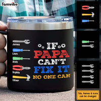 Personalized Gift For Dad If Dad Can't Fix It We're All Screwed Stainless Steel Tumbler With Handle 33537 thumb 1