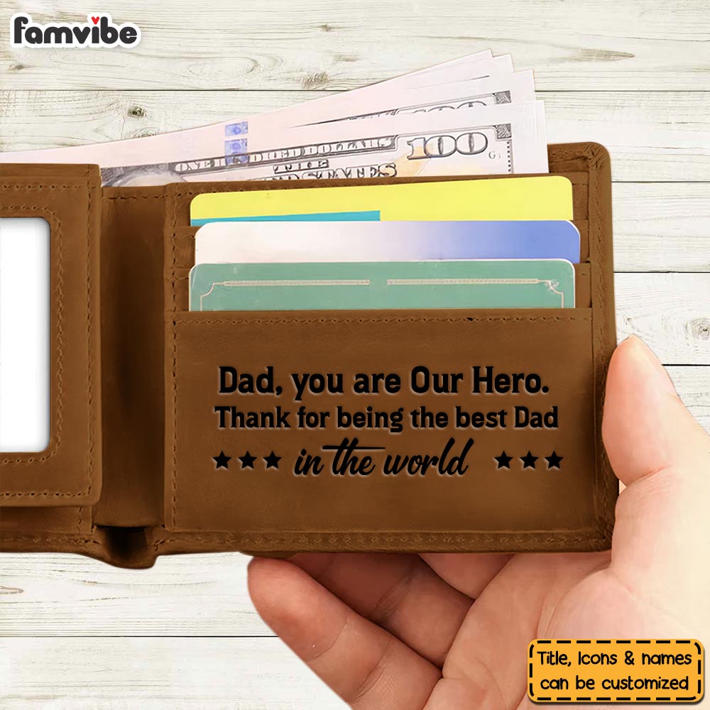 Personalized Gift For Dad Grandpa Leather Wallet 33539 Primary Mockup