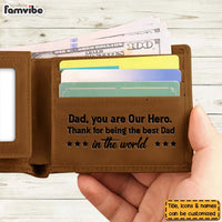 Personalized Gift For Dad Grandpa Leather Wallet 33539 thumb 1