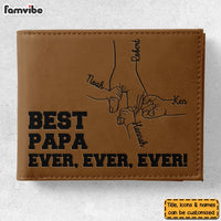 Personalized Gift For Dad Grandpa Leather Wallet 33539 thumb 1