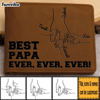 Personalized Gift For Dad Grandpa Leather Wallet 33539 thumb 1