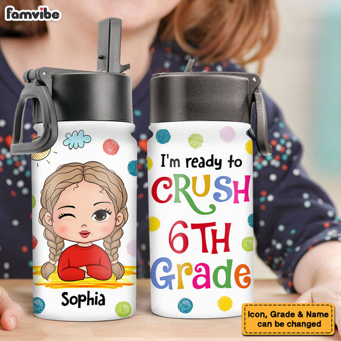Personalized For Kid I'm Ready To Crush 6TH Grade Kids Water Bottle 33541 1