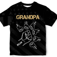 Personalized Gift For Dad Grandpa US Flag All-over Print T Shirt - Hoodie - Sweatshirt 33543 thumb 1