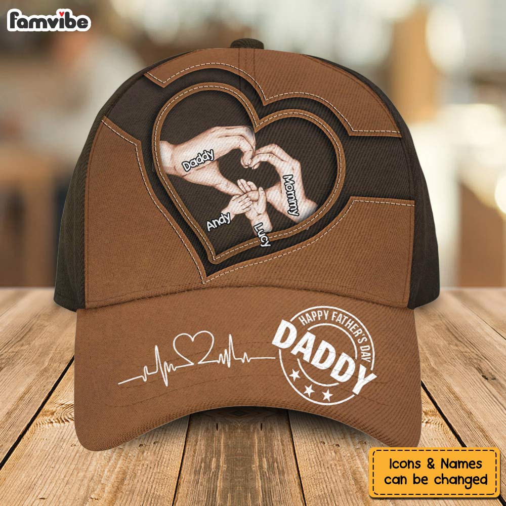 Personalized Gift For Dad First Father's Day Hand Cap 33545 Primary Mockup