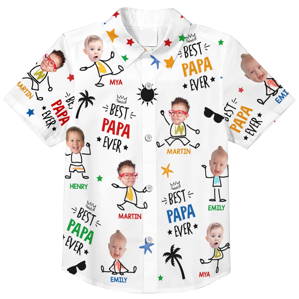 Personalized Gift For Dad Photo Custom Hawaiian Shirt 33546 Primary Mockup