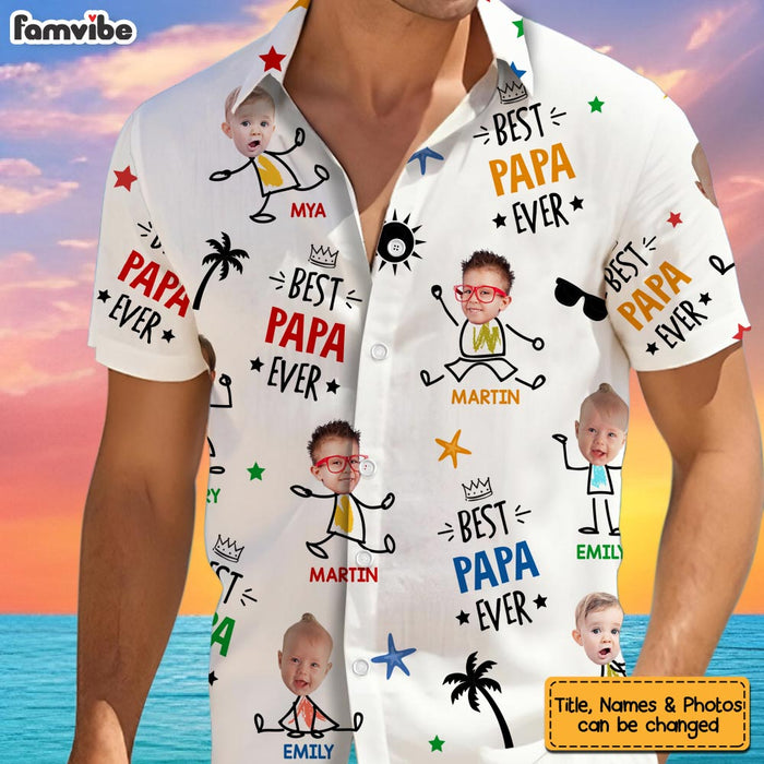 Personalized Gift For Dad Photo Custom Hawaiian Shirt 33546 1