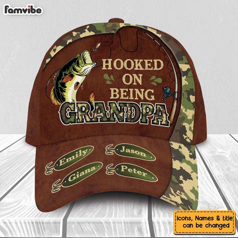 Personalized Gift For Grandpa Camo Fishing Cap 33547 Primary Mockup