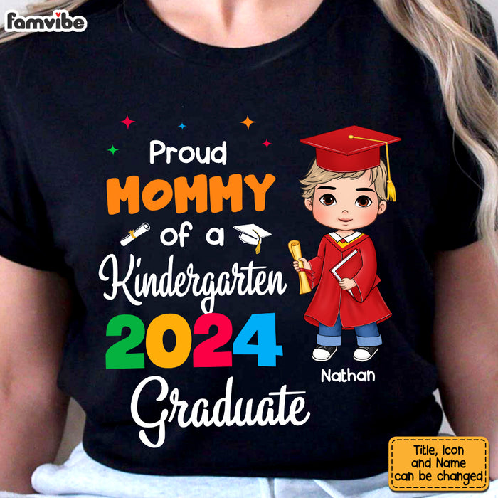 Personalized Gift For Mom Proud Family Of A Kindergarten 2024 Graduate Shirt - Hoodie - Sweatshirt 33549 1