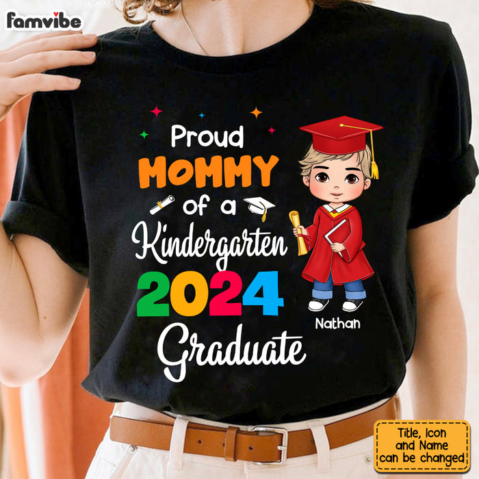 Personalized Gift For Mom Proud Family Of A Kindergarten 2024 Graduate Shirt - Hoodie - Sweatshirt 33549 1