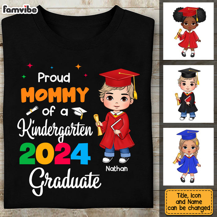 Personalized Gift For Mom Proud Family Of A Kindergarten 2024 Graduate Shirt - Hoodie - Sweatshirt 33549 1