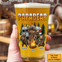 Personalized Gift For Grandpa Papabear Beer Glass 33555 thumb 1