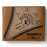 Personalized Gift For Grandpa's Team Leather Wallet 33556 thumb 1