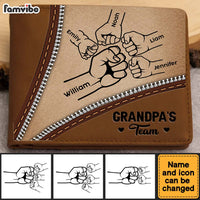 Personalized Gift For Grandpa's Team Leather Wallet 33556 thumb 1