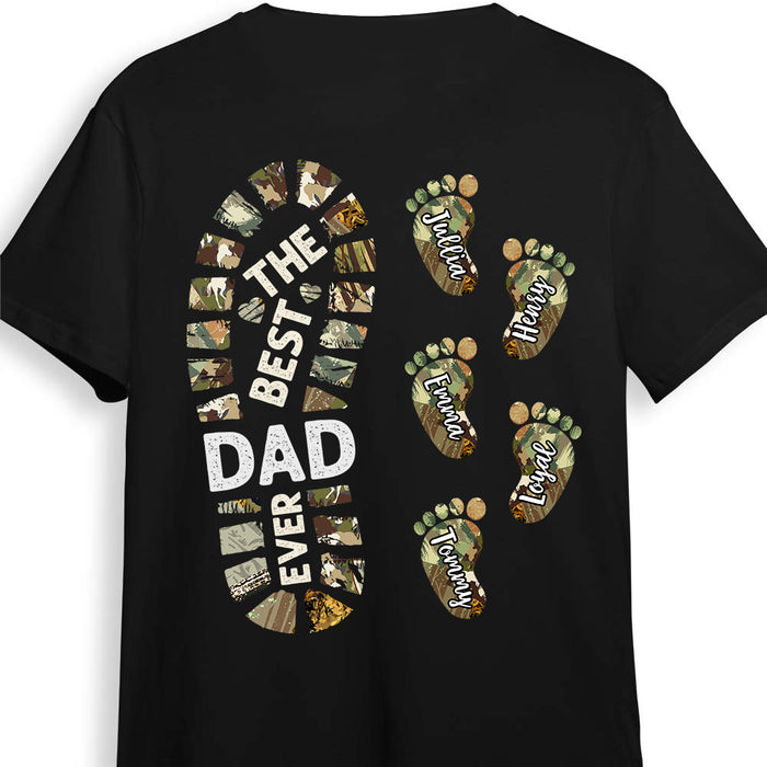 Personalized Gift For Father For Dad Foot Print Shirt 33557 1