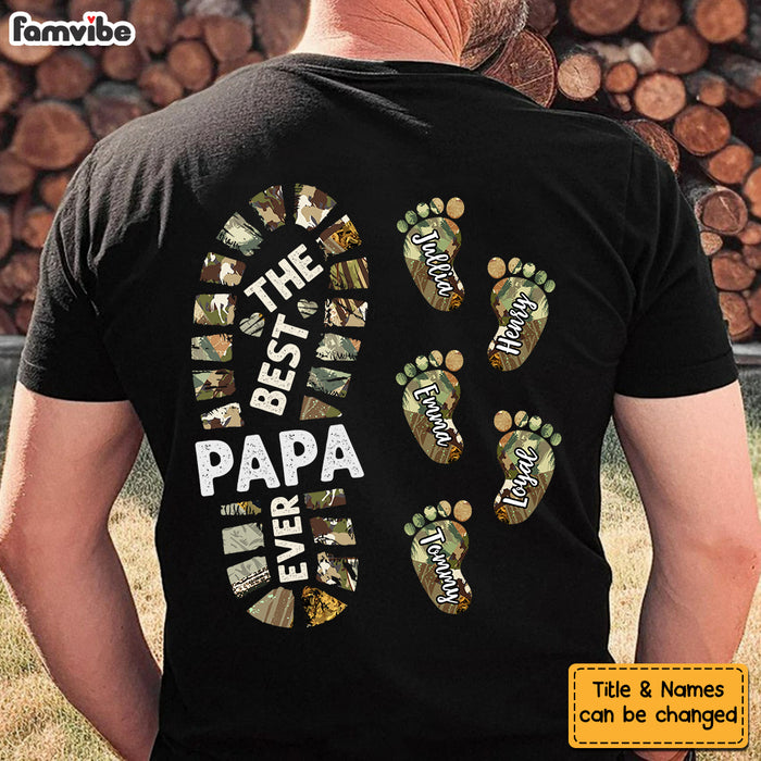 Personalized Gift For Father For Dad Foot Print Shirt 33557 1