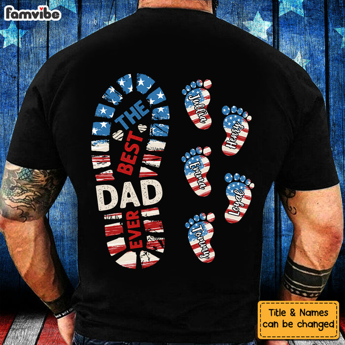 Personalized Gift For Father For Dad Foot Print Shirt 33557 1