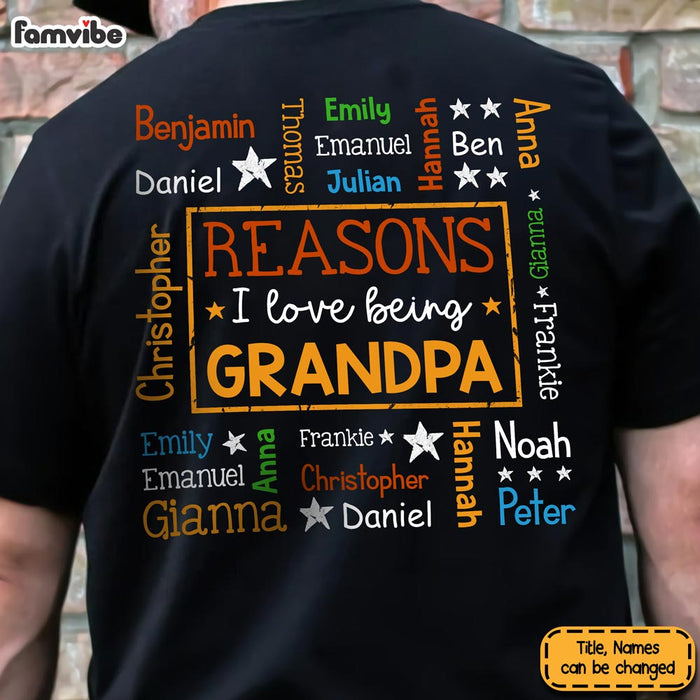 Personalized Gift For Grandpa Reasons I Love Being Word Art Shirt 33562 1