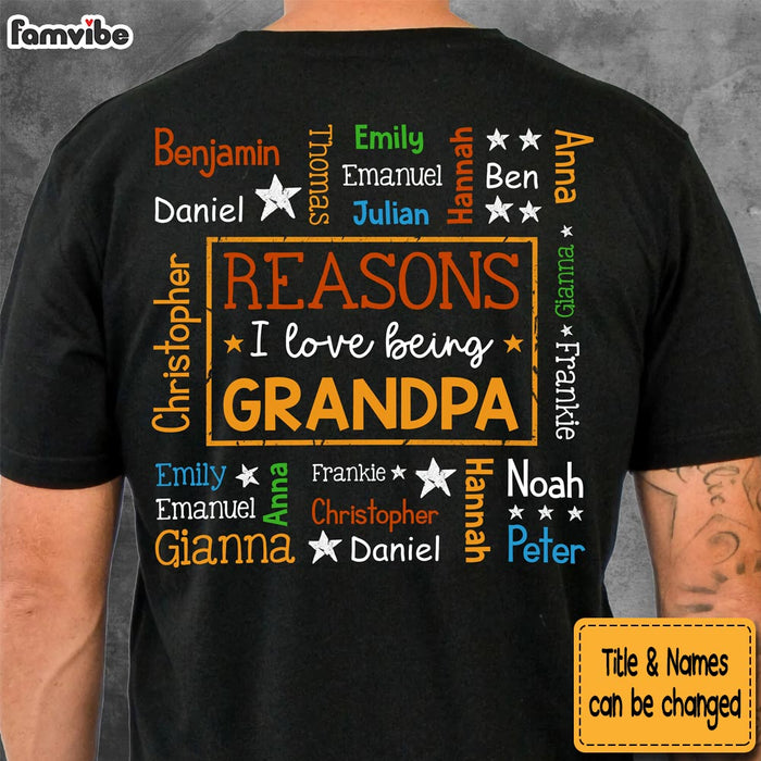 Personalized Gift For Grandpa Reasons I Love Being Word Art Shirt 33562 1
