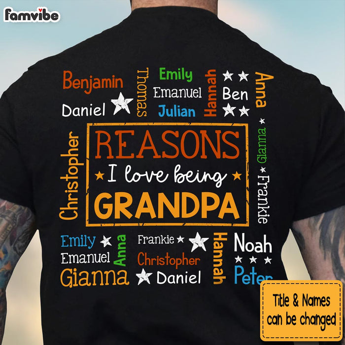 Personalized Gift For Grandpa Reasons I Love Being Word Art Shirt 33562 1