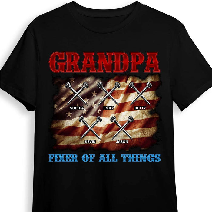 Personalized Gift For Grandpa Fixer Of All Things Shirt - Hoodie - Sweatshirt 33566 1